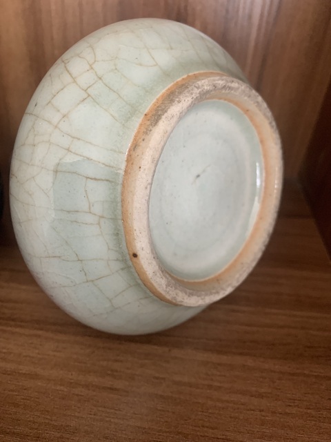 古玩陶瓷豇豆紅釉荸薺瓶真品鑒賞圖