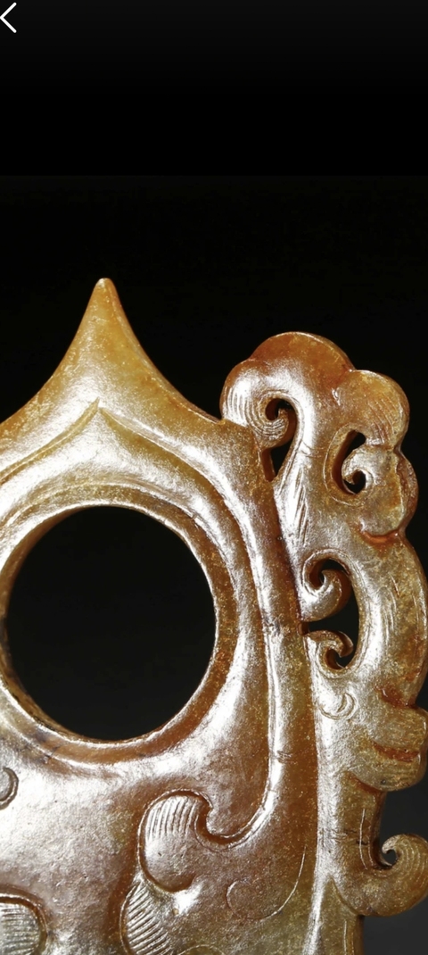古玩玉器心型佩真品鑒賞圖