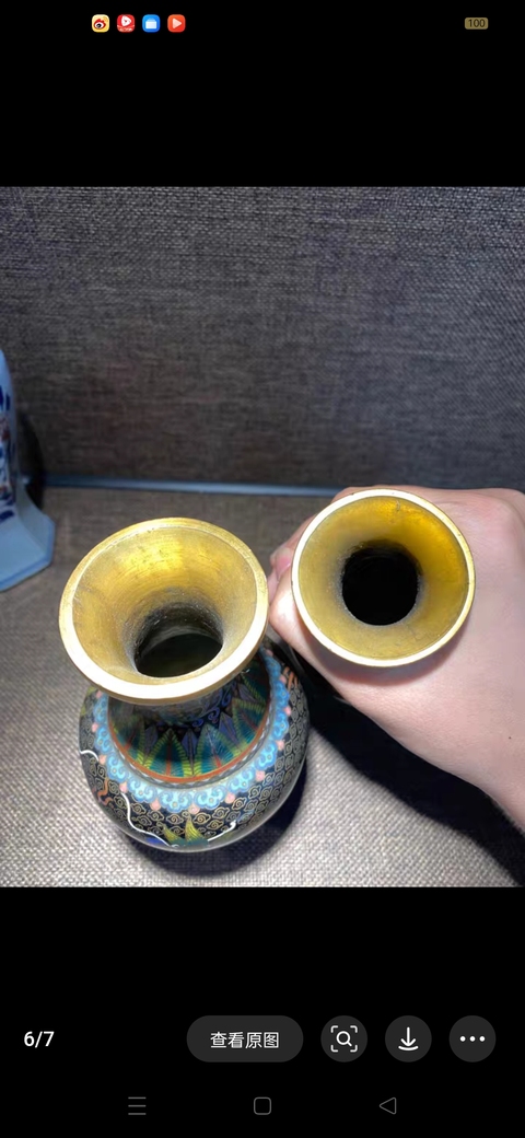 古玩銅器銅瓶真品鑒賞圖