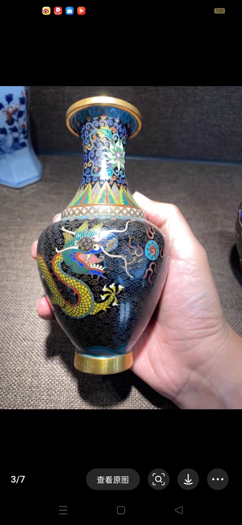 古玩銅器銅瓶真品鑒賞圖