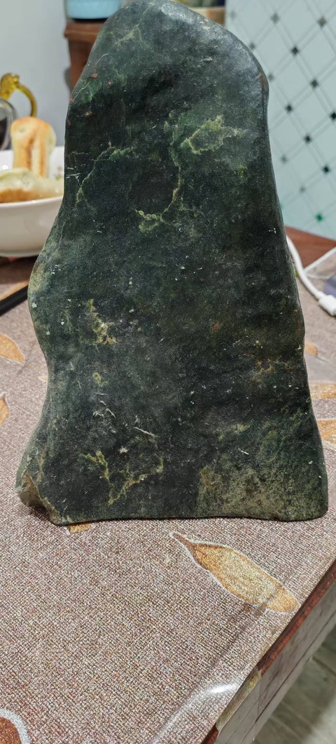 古玩玉器岫巖玉原石真品鑒賞圖
