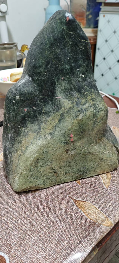 古玩玉器岫巖玉原石真品鑒賞圖