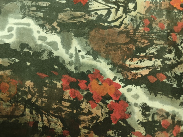 古玩字畫日破云濤萬里紅真品鑒賞圖