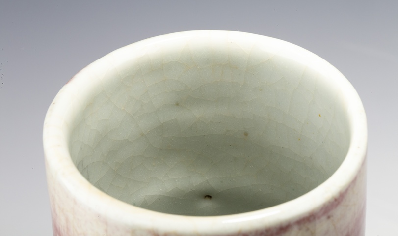 古玩陶瓷郎紅釉天球瓶真品鑒賞圖