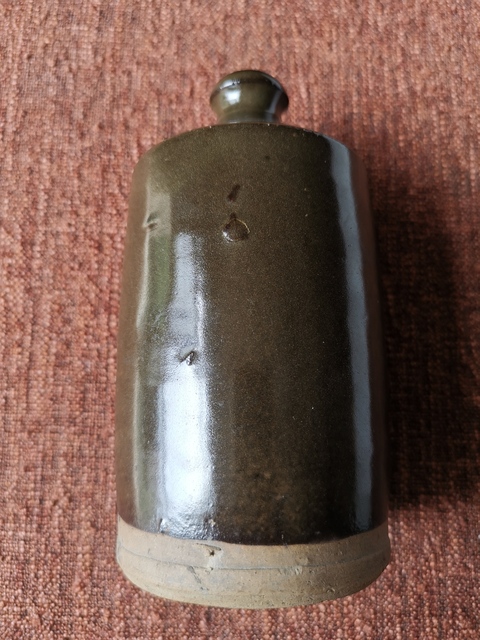 古玩陶瓷明代醬釉瓶哥真品鑒賞圖