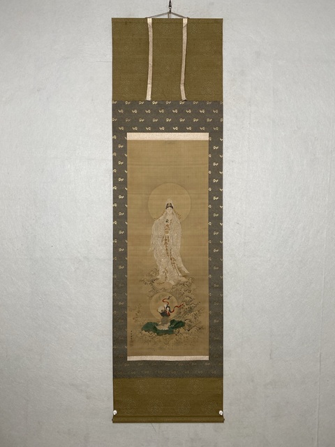 古玩字畫童子觀音真品鑒賞圖