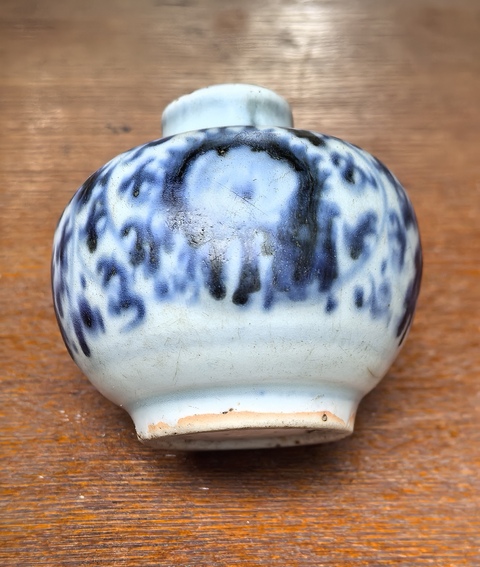 古玩陶瓷青花纏枝花卉紋小罐真品鑒賞圖