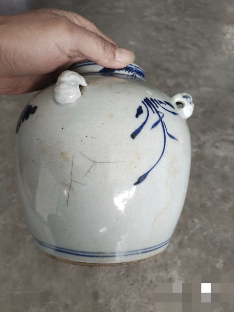 古玩陶瓷青花人物故事大壺真品鑒賞圖
