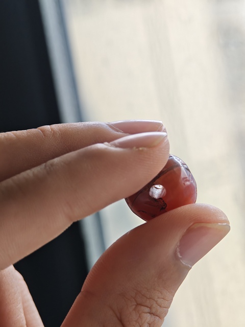 古玩玉器瑪瑙珠真品鑒賞圖