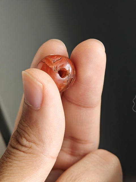 古玩玉器瑪瑙珠真品鑒賞圖