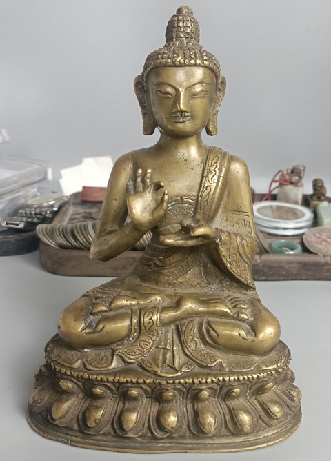 古玩銅器銅佛造像真品鑒賞圖