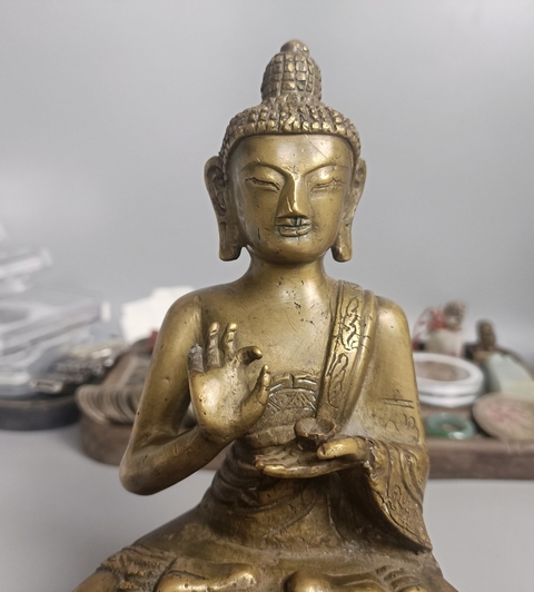 古玩銅器銅佛造像真品鑒賞圖