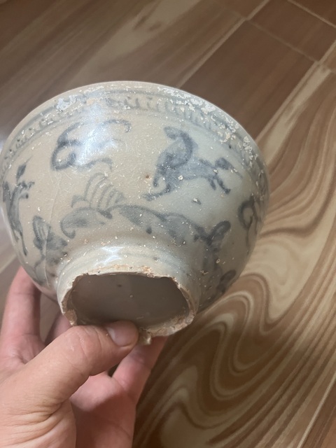 古玩陶瓷明空白期青花飛馬碗拍賣,當(dāng)前價(jià)格500元