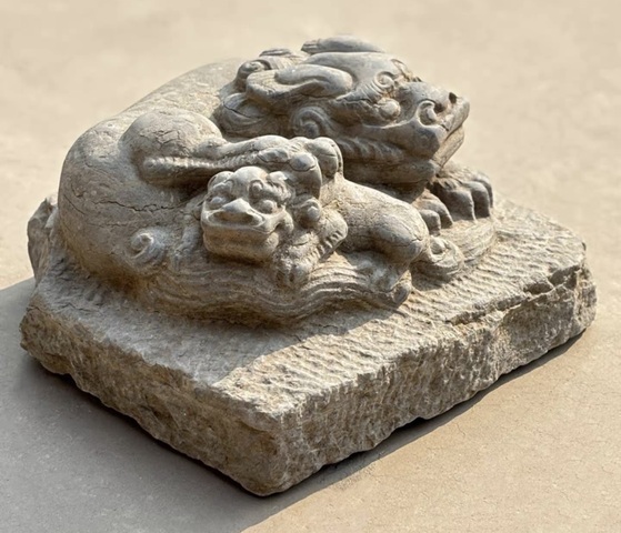 古玩雜項子母獸真品鑒賞圖
