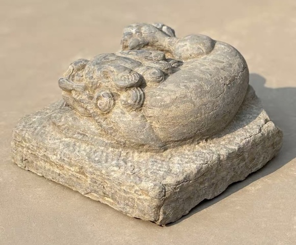 古玩雜項子母獸真品鑒賞圖