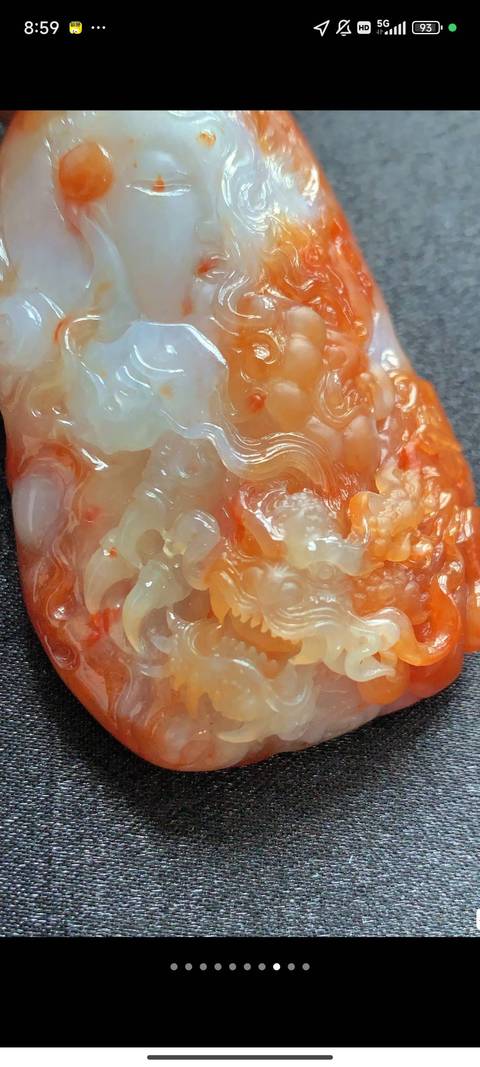 古玩玉器天然翡翠雕“龍紋牌”真品鑒賞圖