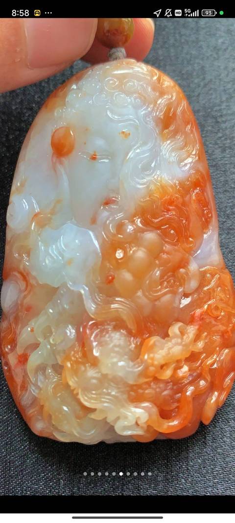 古玩玉器天然翡翠雕“龍紋牌”真品鑒賞圖