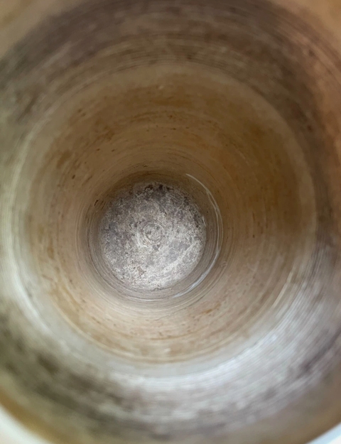 古玩陶瓷民國山水紋青花帽筒真品鑒賞圖