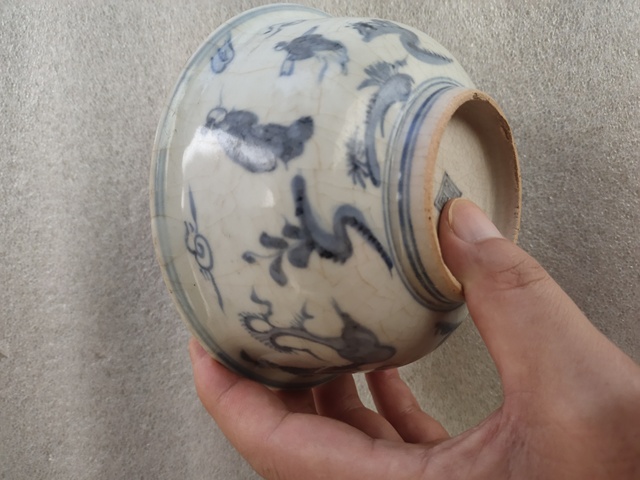 古玩陶瓷人物紋青花碗真品鑒賞圖