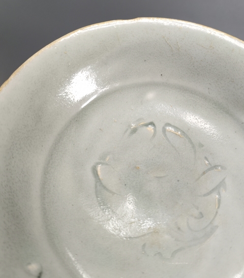 古玩陶瓷青白釉刻花盤真品鑒賞圖