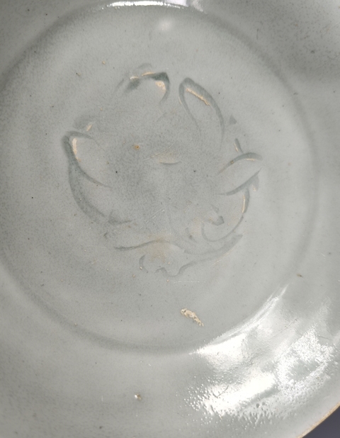 古玩陶瓷青白釉刻花盤真品鑒賞圖