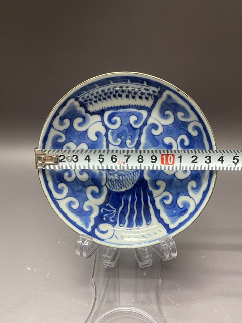 古玩陶瓷玩玉款龍紋青花盤真品鑒賞圖