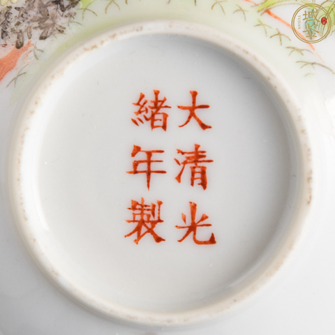 古玩陶瓷民國(guó) 粉彩花卉紋斗笠碗真品鑒賞圖