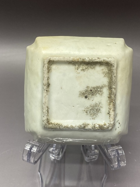古玩陶瓷明天啟·一路連升四方倭角青花盤拍賣，當前價格960元