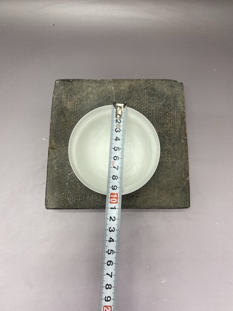 古玩陶瓷建國初·人物詩文青花折沿茶杯拍賣,當前價格389元