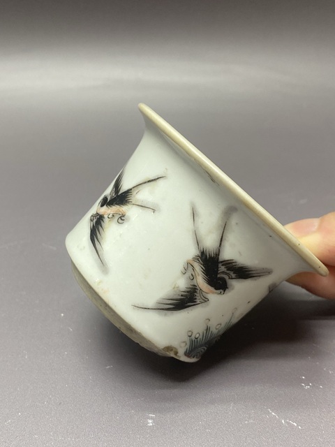 古玩陶瓷清晚期·海晏升平粉彩杯拍賣，當(dāng)前價格1000元