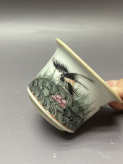 古玩陶瓷清晚期·海晏升平粉彩杯拍賣，當(dāng)前價格1000元