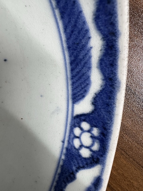 古玩陶瓷日本江戶青花南極仙翁圖蓮子碗真品鑒賞圖