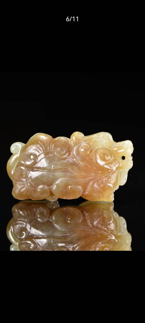 古玩玉器和田玉雕“瑞獸”擺件真品鑒賞圖