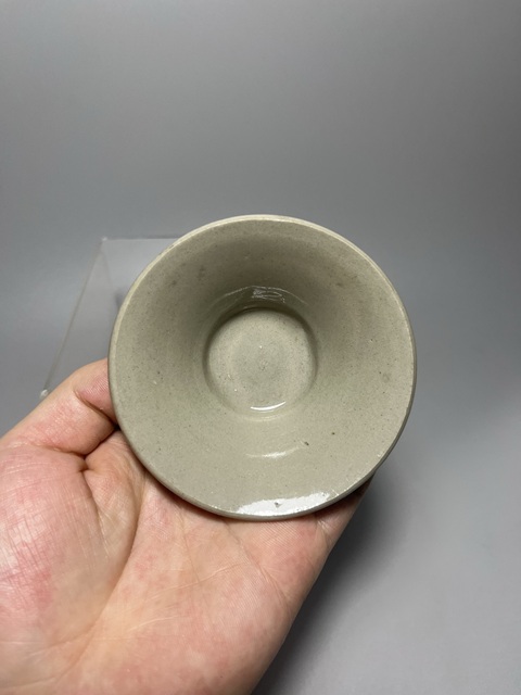古玩陶瓷龍泉青瓷撇口杯真品鑒賞圖
