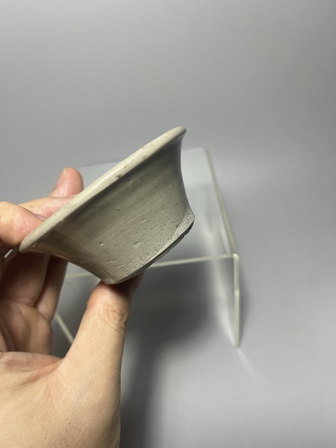 古玩陶瓷龍泉青瓷撇口杯真品鑒賞圖