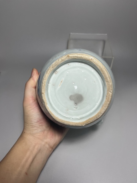 古玩陶瓷青花山水詩文茶壺真品鑒賞圖