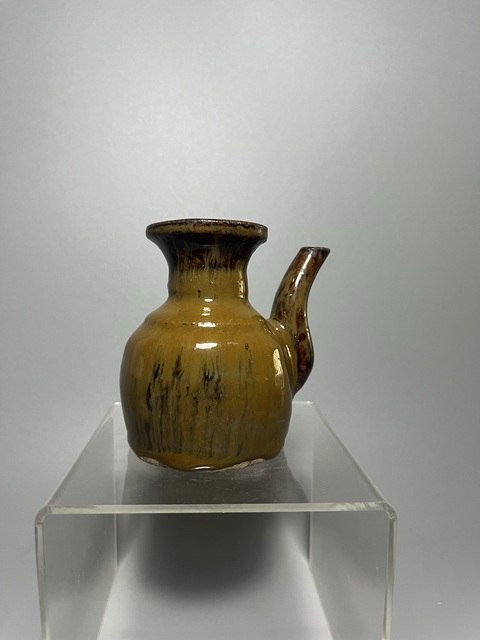 古玩陶瓷褐釉酒壺真品鑒賞圖