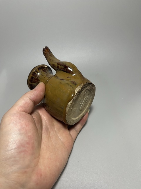古玩陶瓷褐釉酒壺真品鑒賞圖