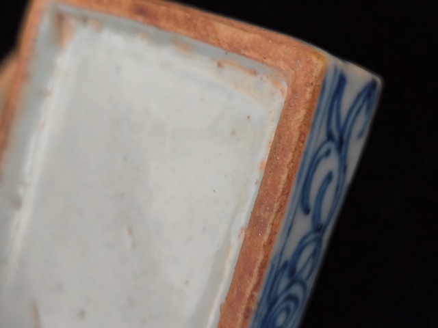 古玩陶瓷青花印泥盒真品鑒賞圖