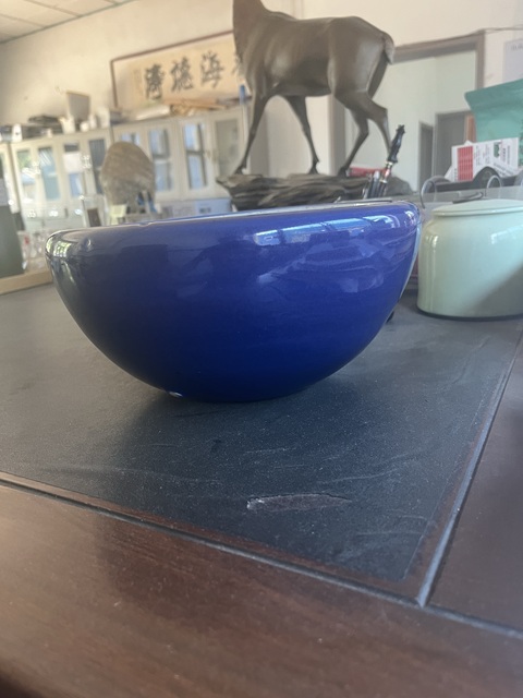 古玩陶瓷藍釉爐真品鑒賞圖