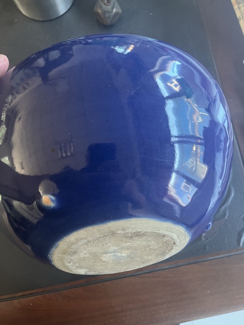 古玩陶瓷藍釉爐真品鑒賞圖