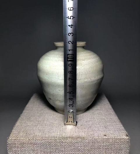 古玩陶瓷哥釉罐真品鑒賞圖