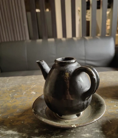 古玩陶瓷吉州窯系黑釉梨形壺真品鑒賞圖