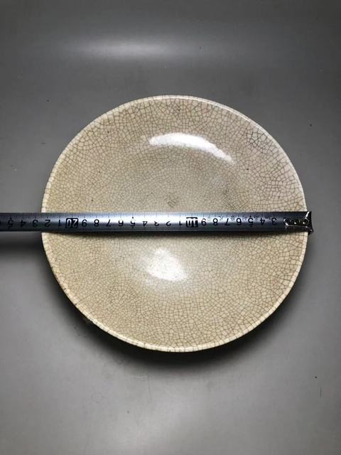 古玩陶瓷哥釉盤真品鑒賞圖