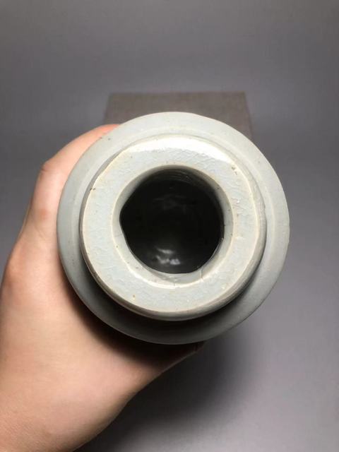 古玩陶瓷青白釉唇口梅瓶真品鑒賞圖