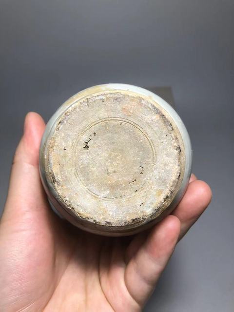 古玩陶瓷青白釉唇口梅瓶真品鑒賞圖
