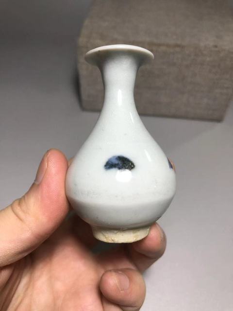 古玩陶瓷青花花卉紋玉壺春瓶真品鑒賞圖