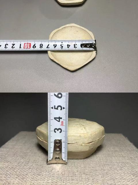 古玩陶瓷青白釉六方粉盒真品鑒賞圖