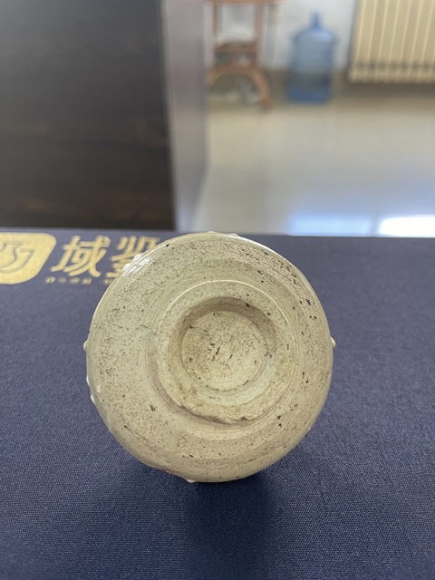 古玩陶瓷金元·白釉雙耳水盂 真品鑒賞圖