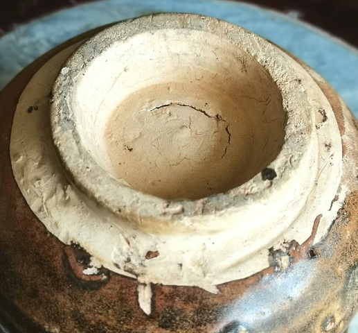 古玩陶瓷金代醬釉窯變渣斗真品鑒賞圖